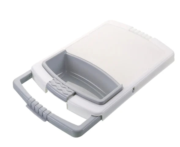 a white plastic container with a plastic lid