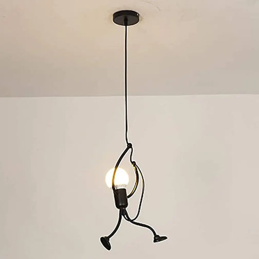a light hanging from a ceiling in a room