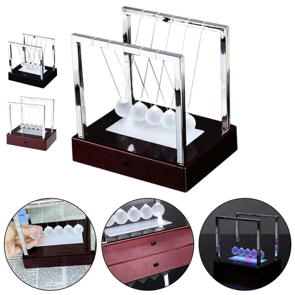 a model of a newton's cradle with four balls