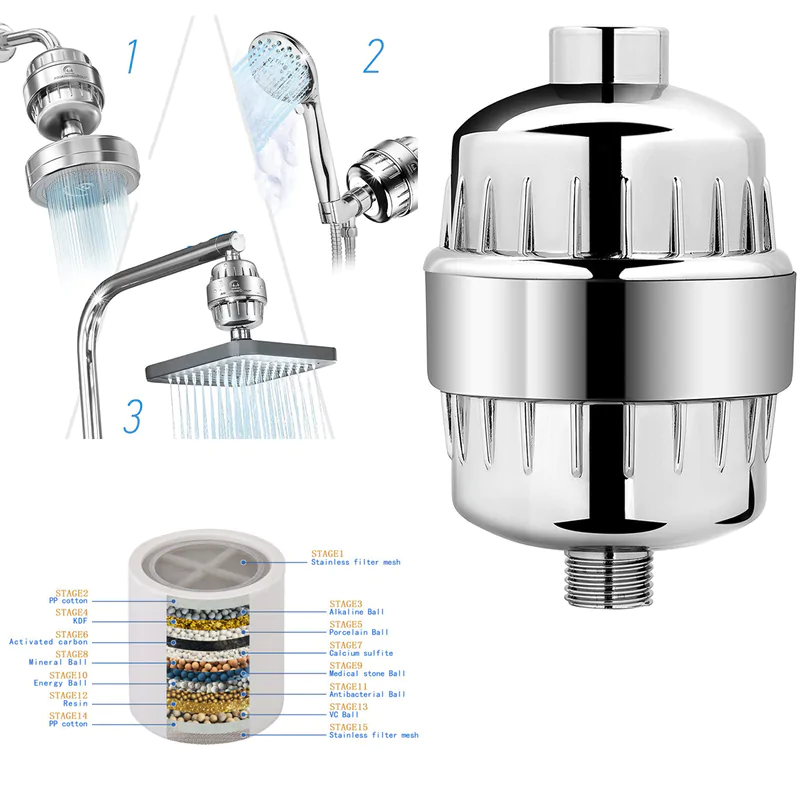 a faucet and shower head with instructions on how to use it