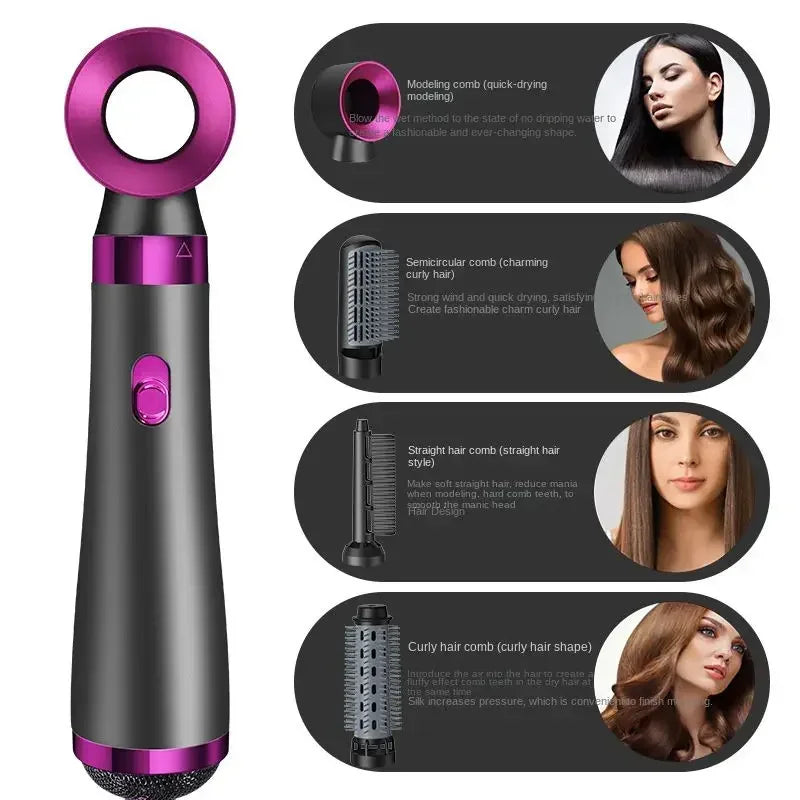 an electric hair dryer is shown with instructions