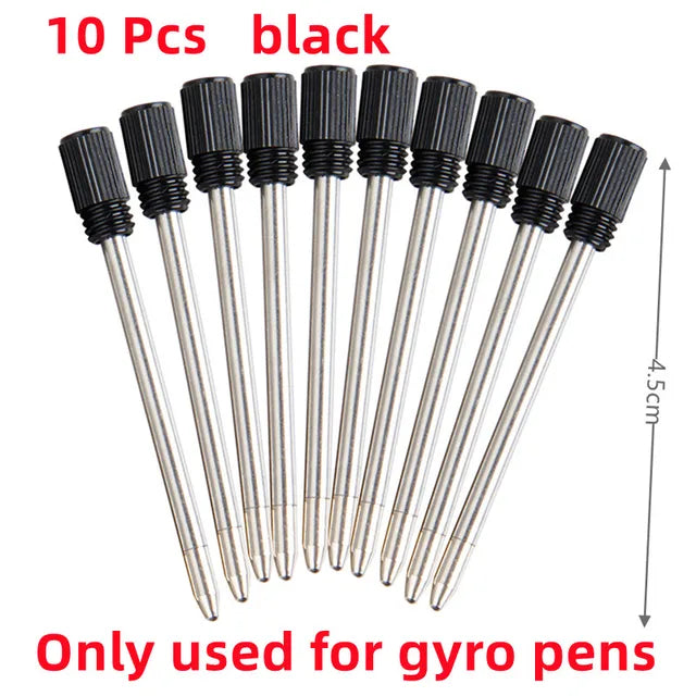 a set of 10 pcss black round head screws for gyro pens