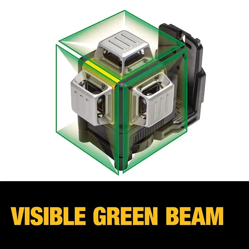 a picture of a green beam inside of a box