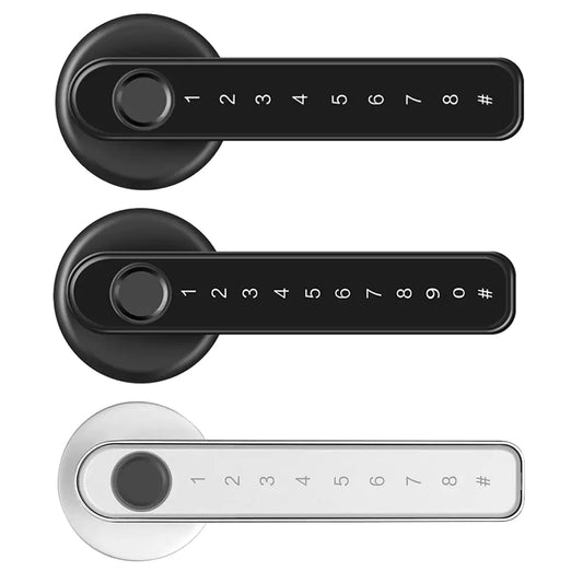a set of three black and white buttons