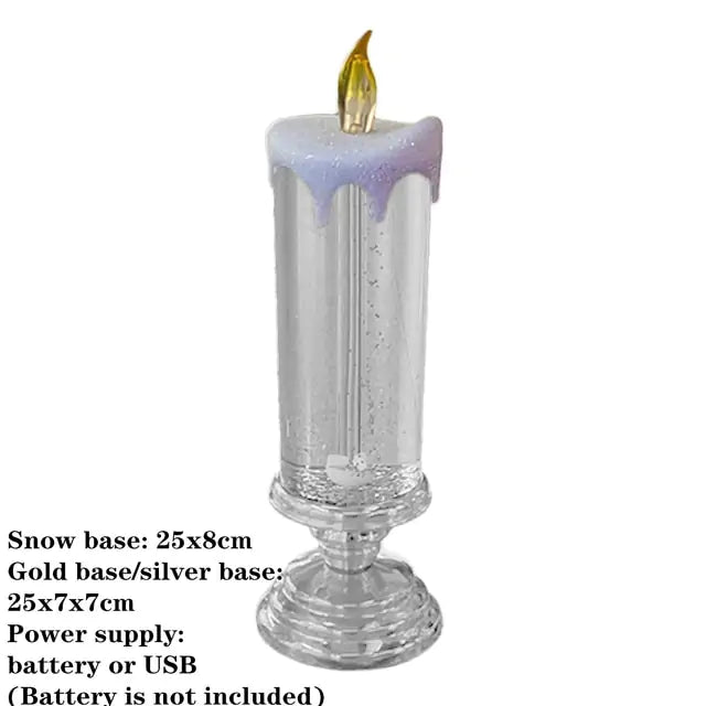 a glass candle holder with a yellow flame