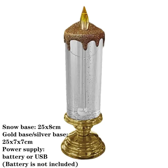 a glass candle holder with a gold base