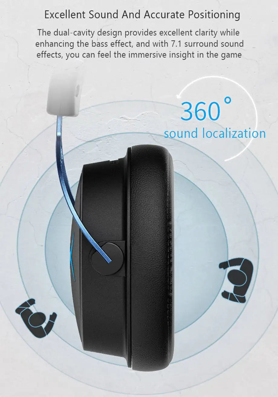 a black headphone with a blue cord attached to it